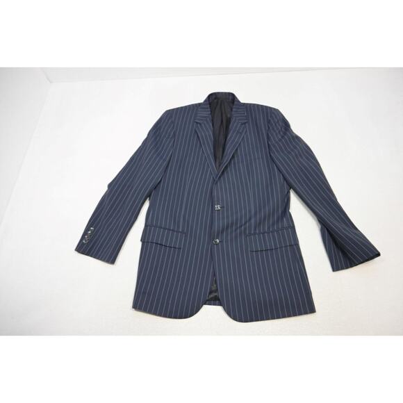 Baroni Super 150"s Striped Jacket Blazer 100% Wool 2 Button Mens Sz 41 L - Picture 8 of 12
